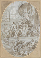 B 070
<br/>
Allegorische triomf van Venetië
<br/>
<em>Palma (il Giovane), Jacopo Negretti (1544/48-1628) - kopie naar</em>